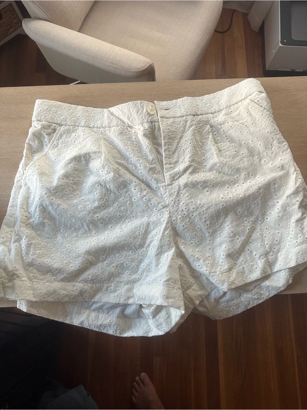 torrid White Eyelet Bermuda Shorts